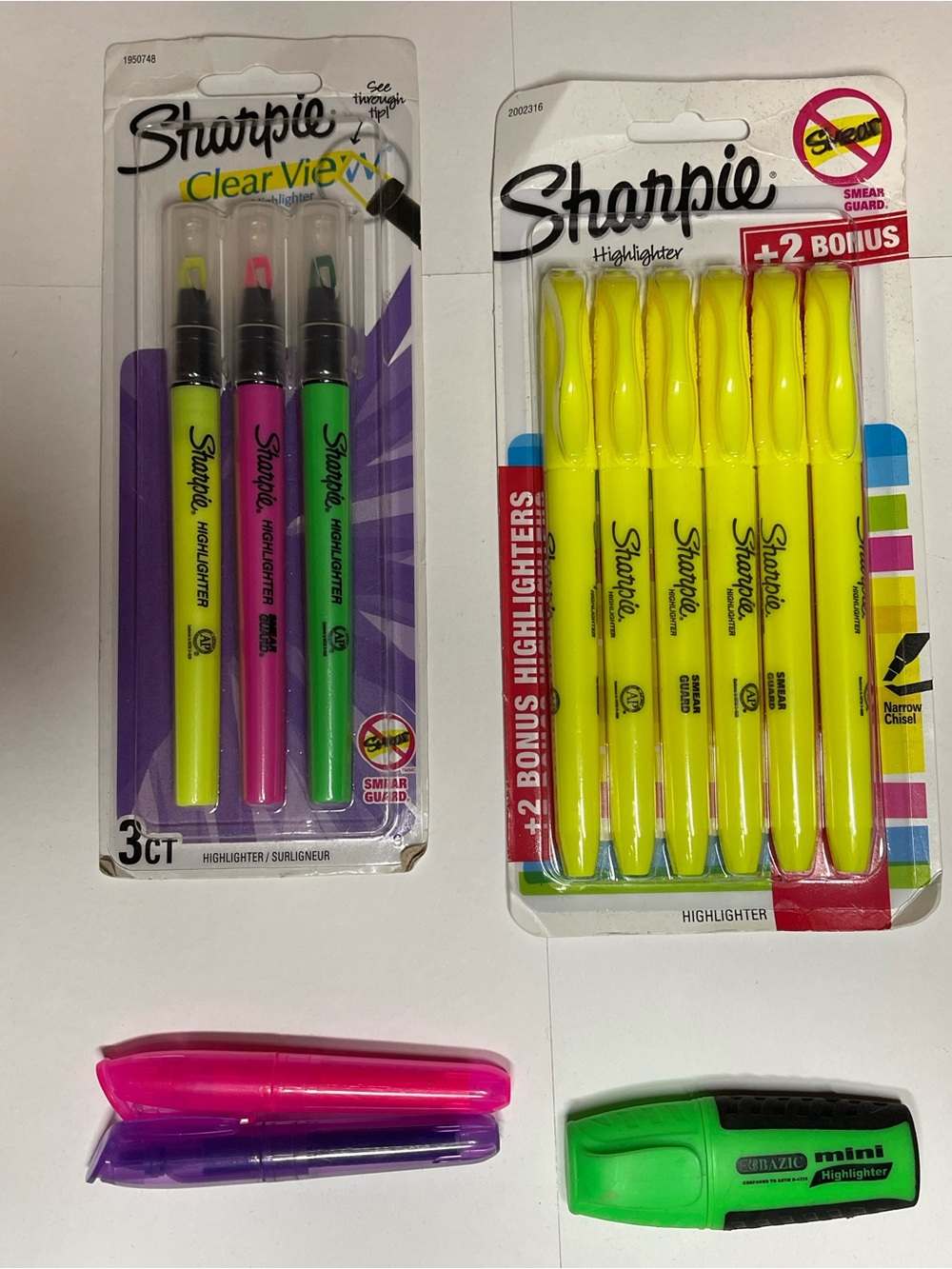 Sharpie Highlighter Bundle - Yellow, Pink, Green